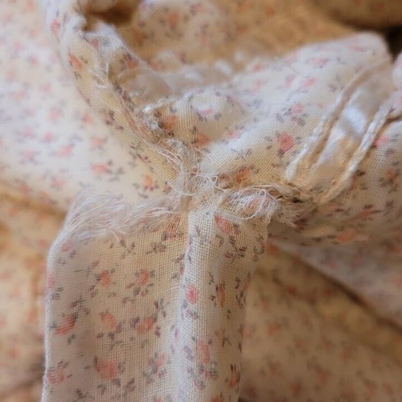 SOLD 1970s VTG GUNNE SAX Prairie Dress Floral Cottage Lace Home 7 French Country - Picture 12 of 16